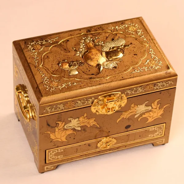 Golden dragon and phoenix Jewelry Portfolio Box
